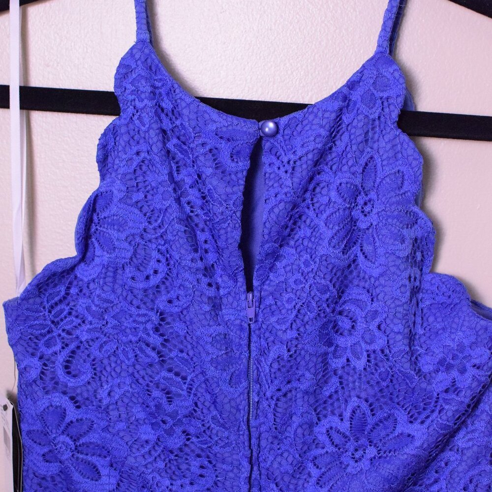 *NWT* Women's A. Byer Periwinkle Lace Fit & Flare Dress - Size Juniors 11 - Picture 5 of 7